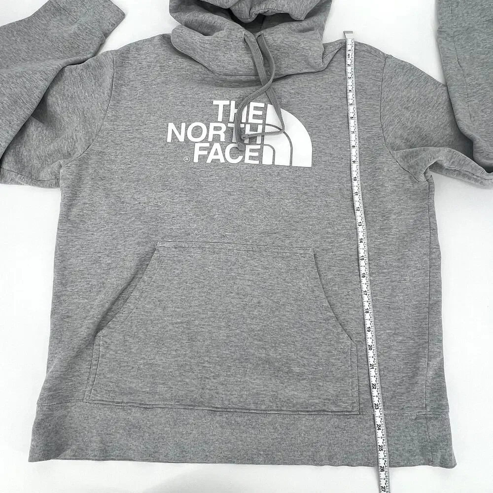 The North Face Mens Gray Half Dome Cotton Blend Hoodie Size Large Preowned